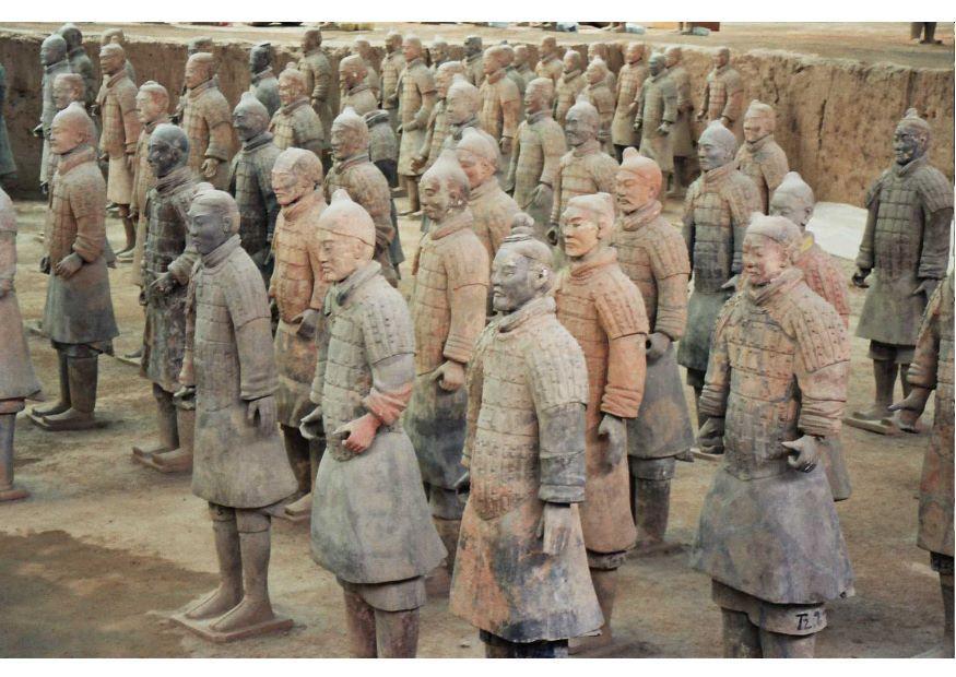 Foto soldados de terracota