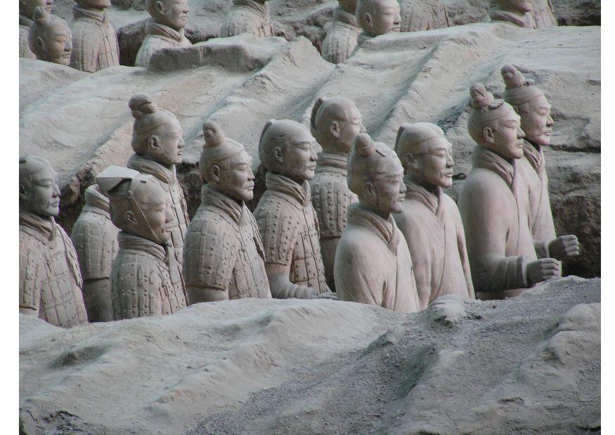 Foto soldados de terracota