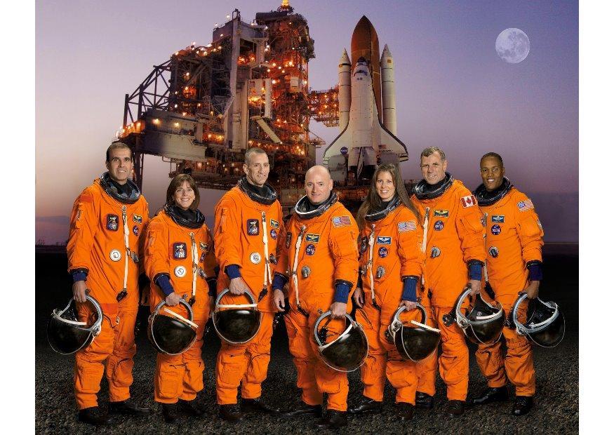 Foto tripulaciA³n de transbordador espacial