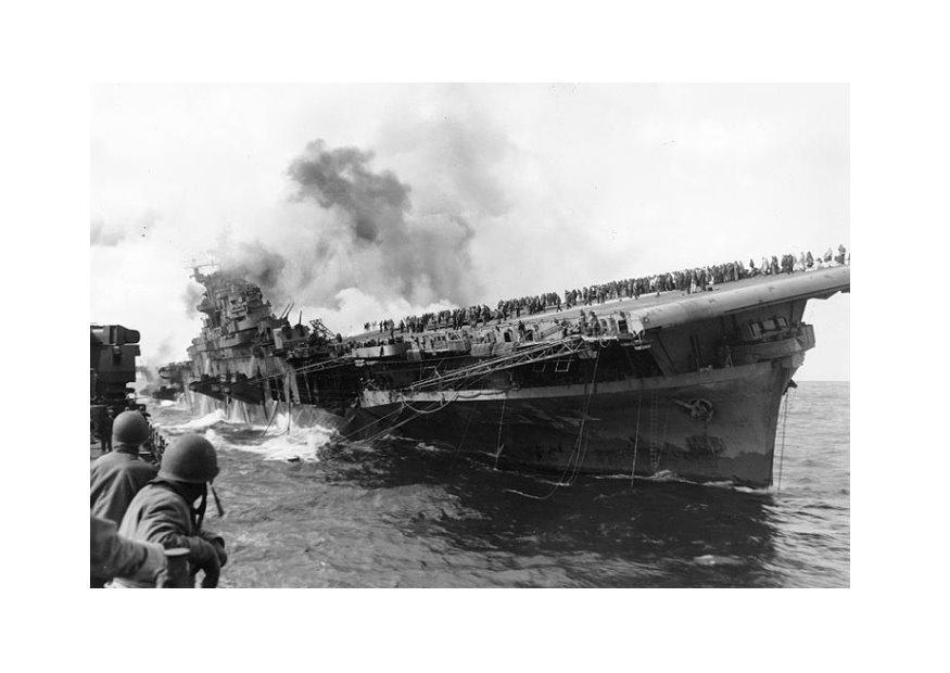 Foto uss franklin, 1945