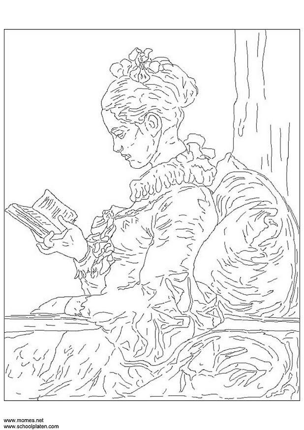 fragonard Dibujo para colorear fragonard