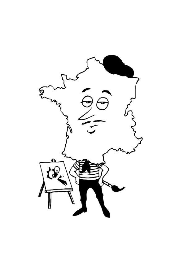 francia Dibujo para colorear francia