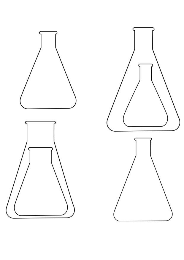 frascos de erlenmeyer Dibujo para colorear frascos de erlenmeyer
