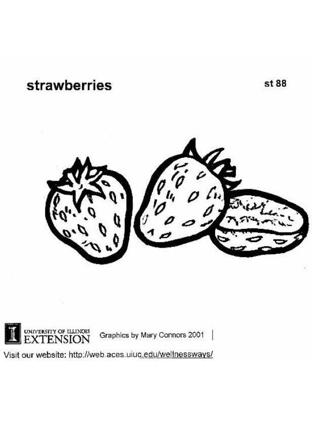 fresas Dibujo para colorear fresas