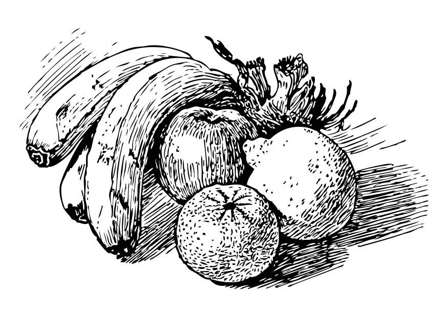 fruta Dibujo para colorear fruta