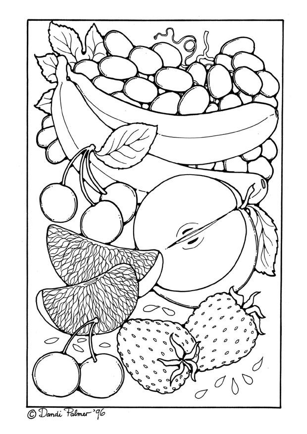 fruta Dibujo para colorear fruta