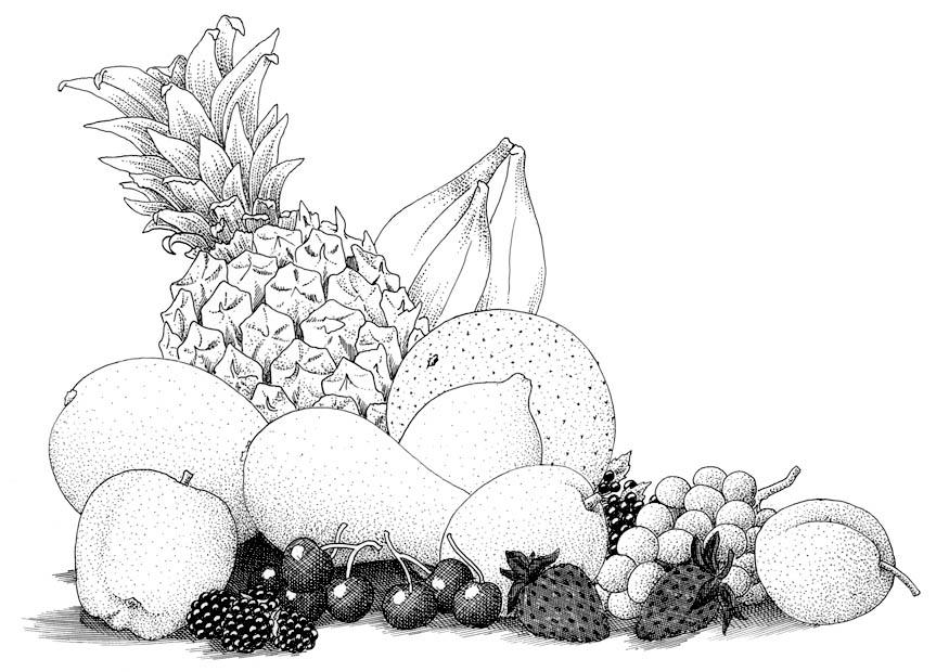 fruta Dibujo para colorear fruta