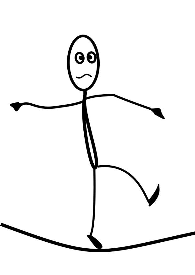 Dibujo para colorear funambulista