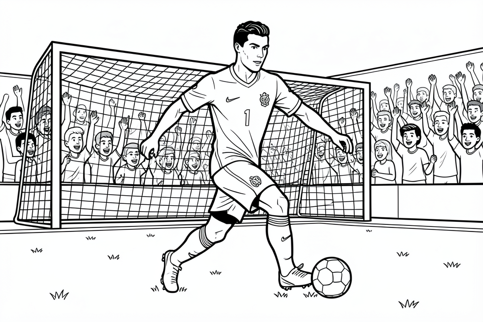 futbolista Dibujo para colorear futbolista