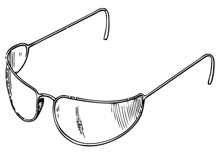 gafas de sol Dibujo para colorear gafas de sol