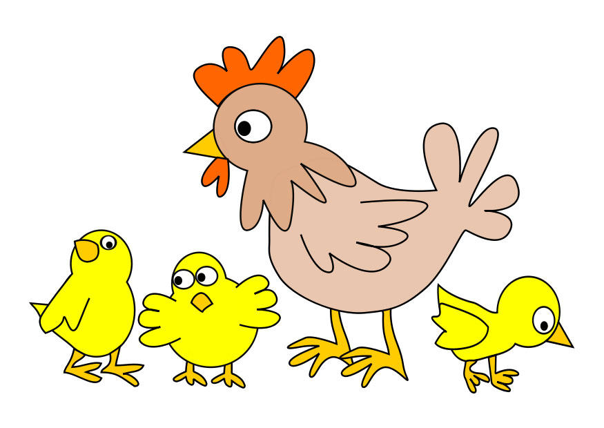 gallina con polluelos Imagen gallina con polluelos