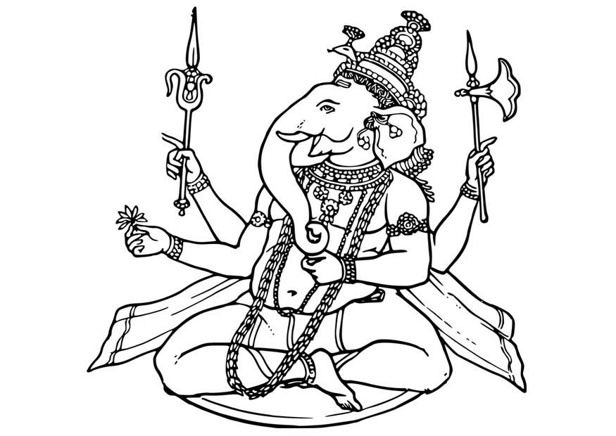 ganesha Dibujo para colorear ganesha