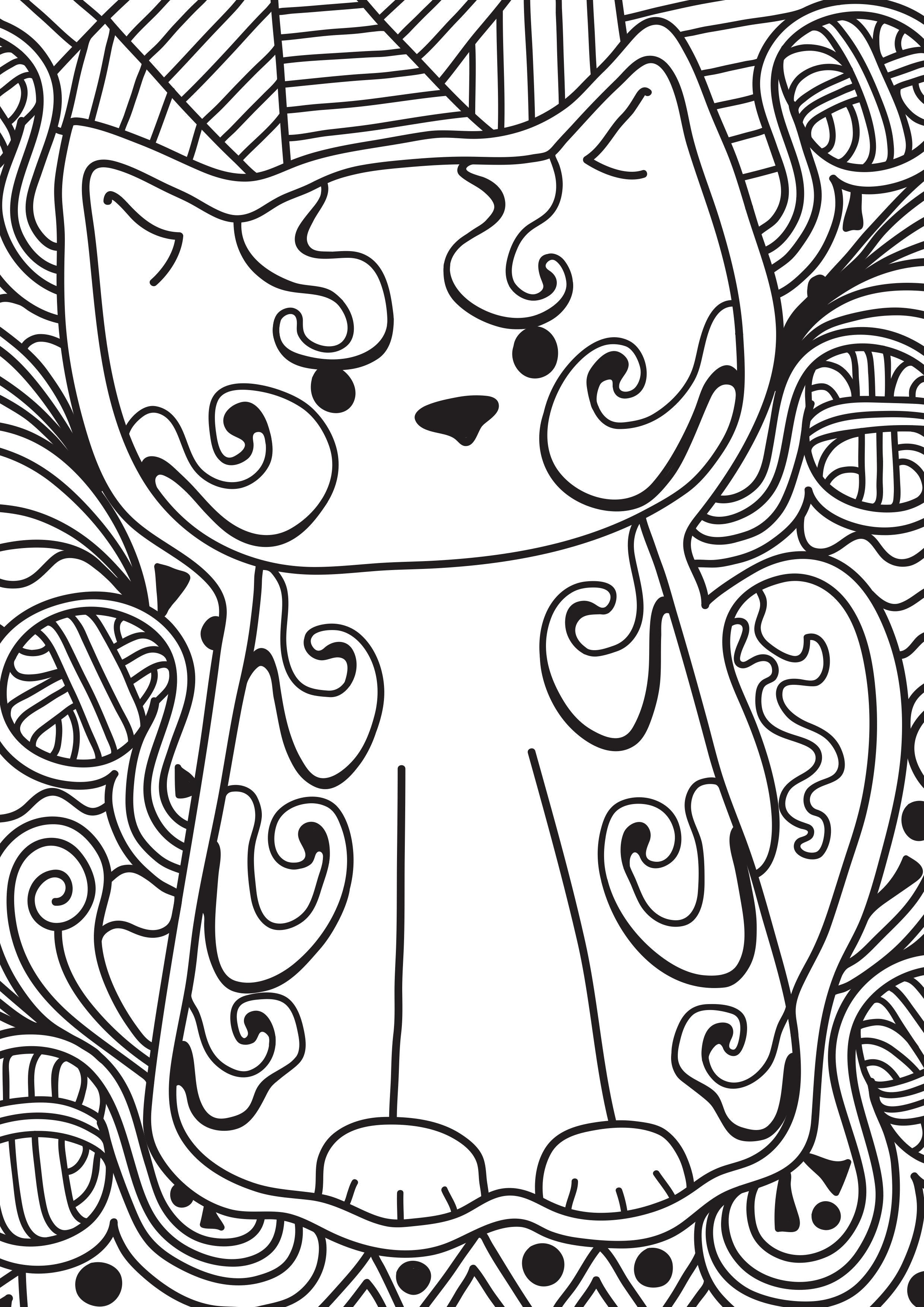 gatito Dibujo para colorear gatito