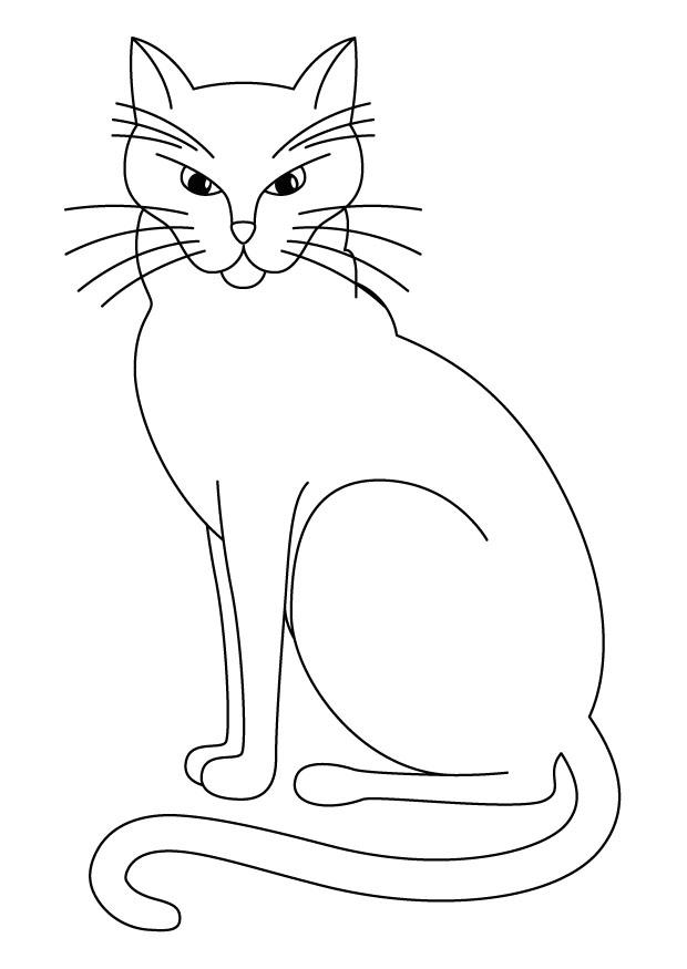 gato Dibujo para colorear gato