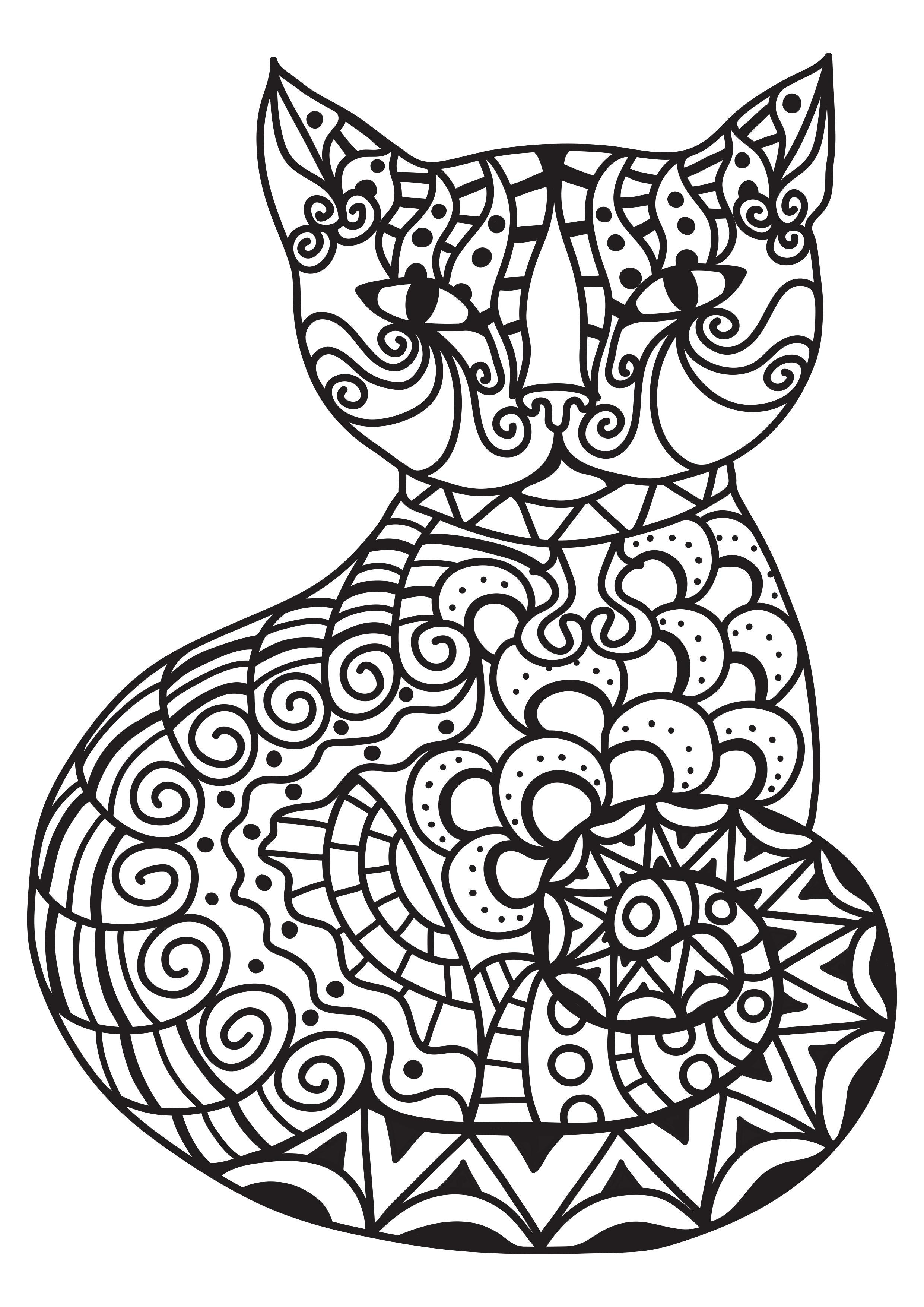 gato Dibujo para colorear gato