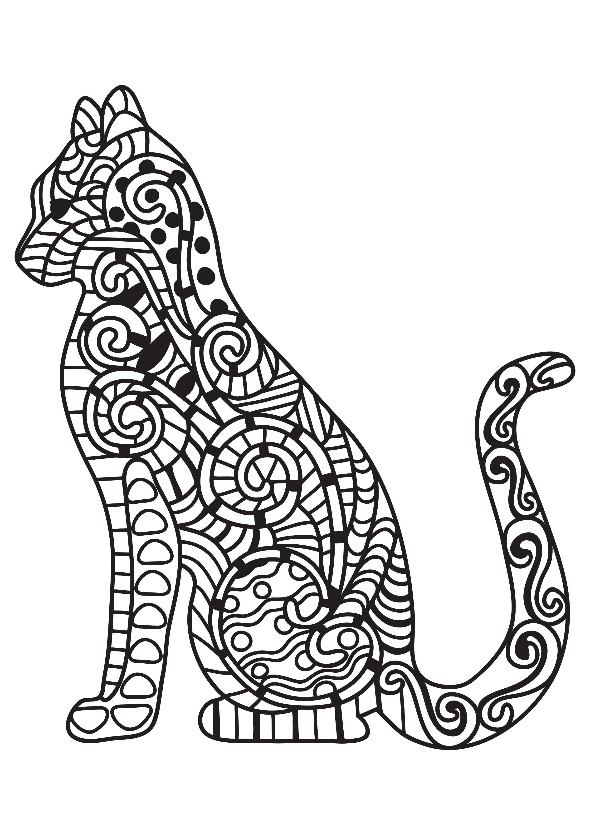 gato Dibujo para colorear gato