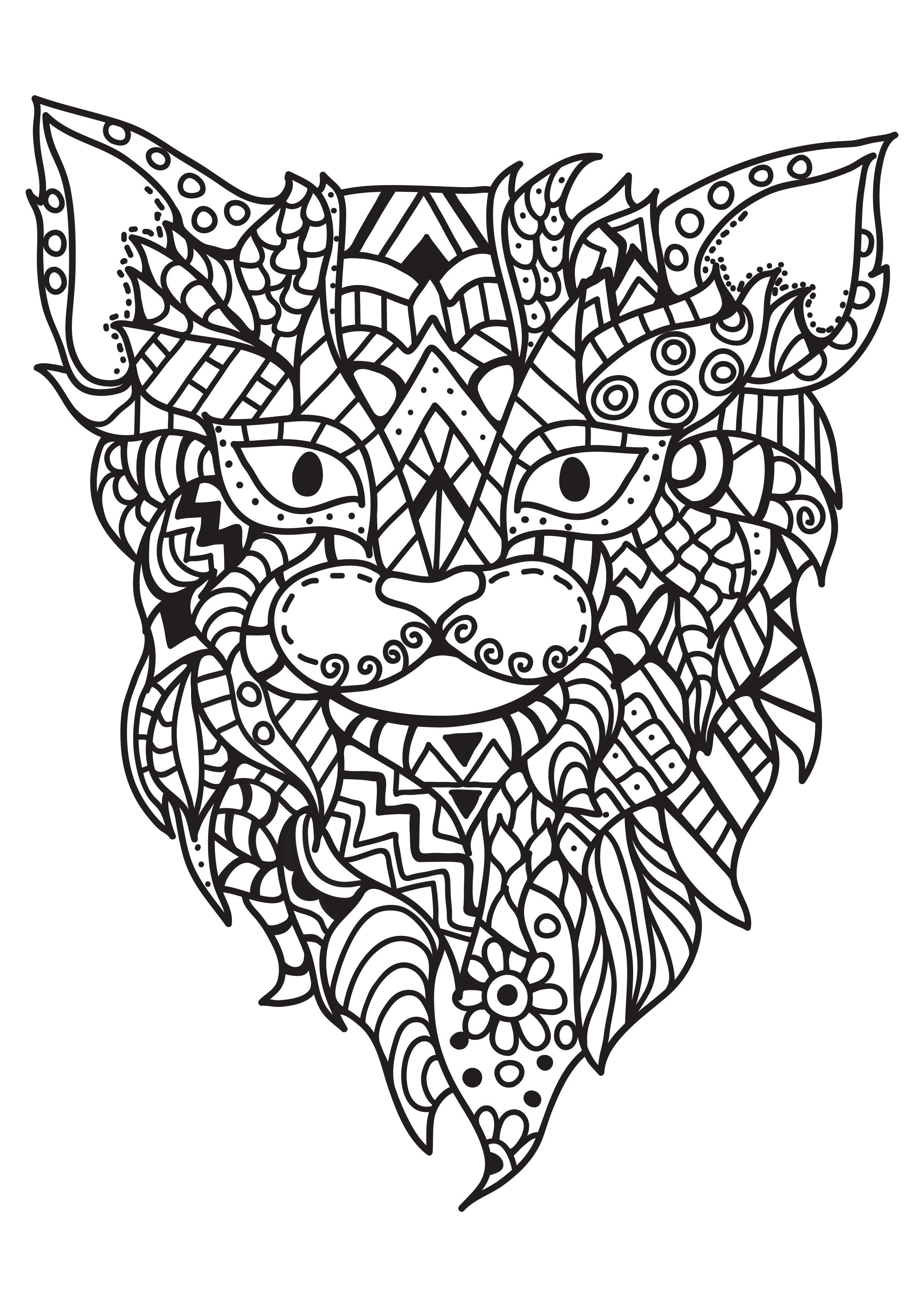 gato Dibujo para colorear gato