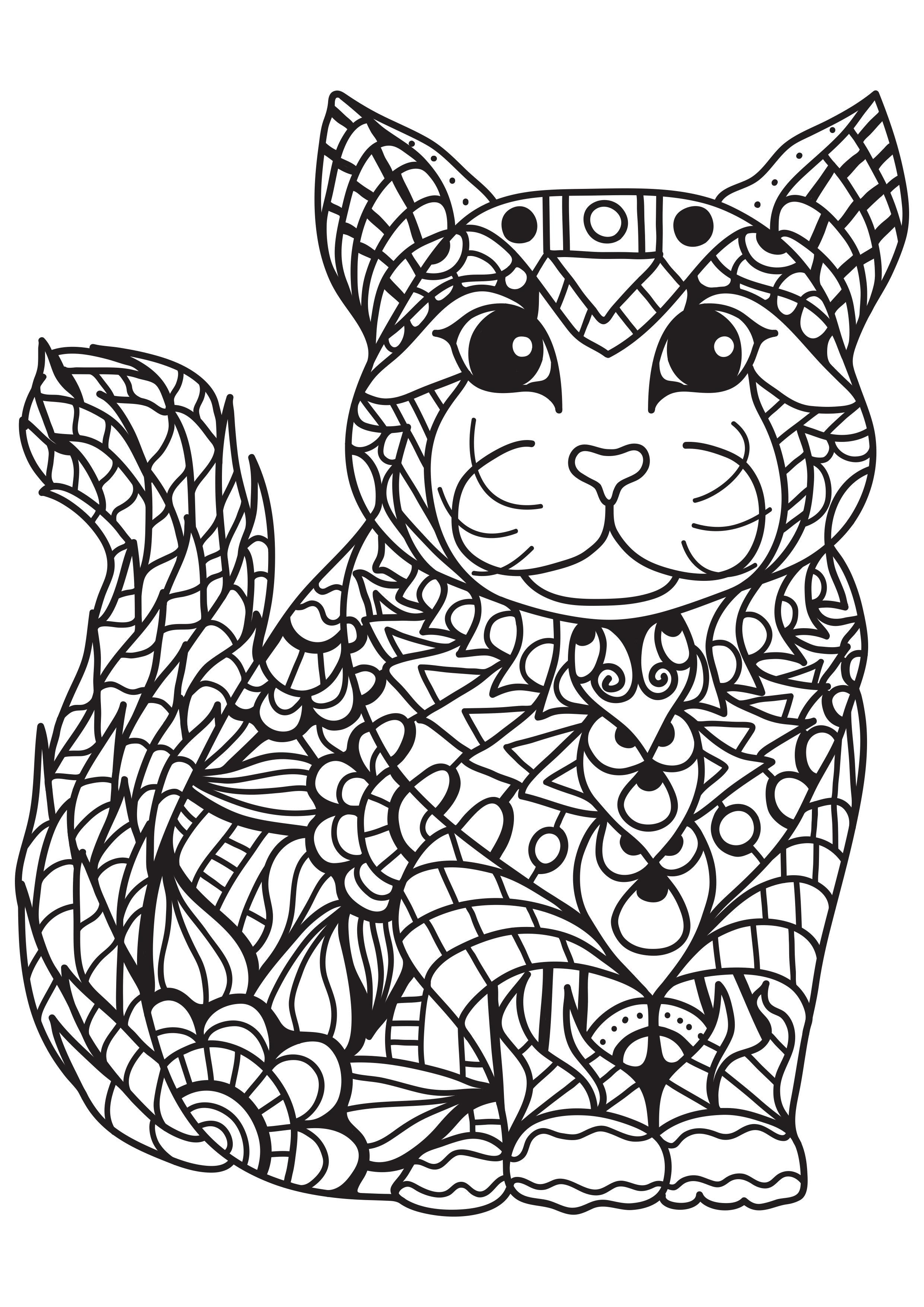 gato Dibujo para colorear gato