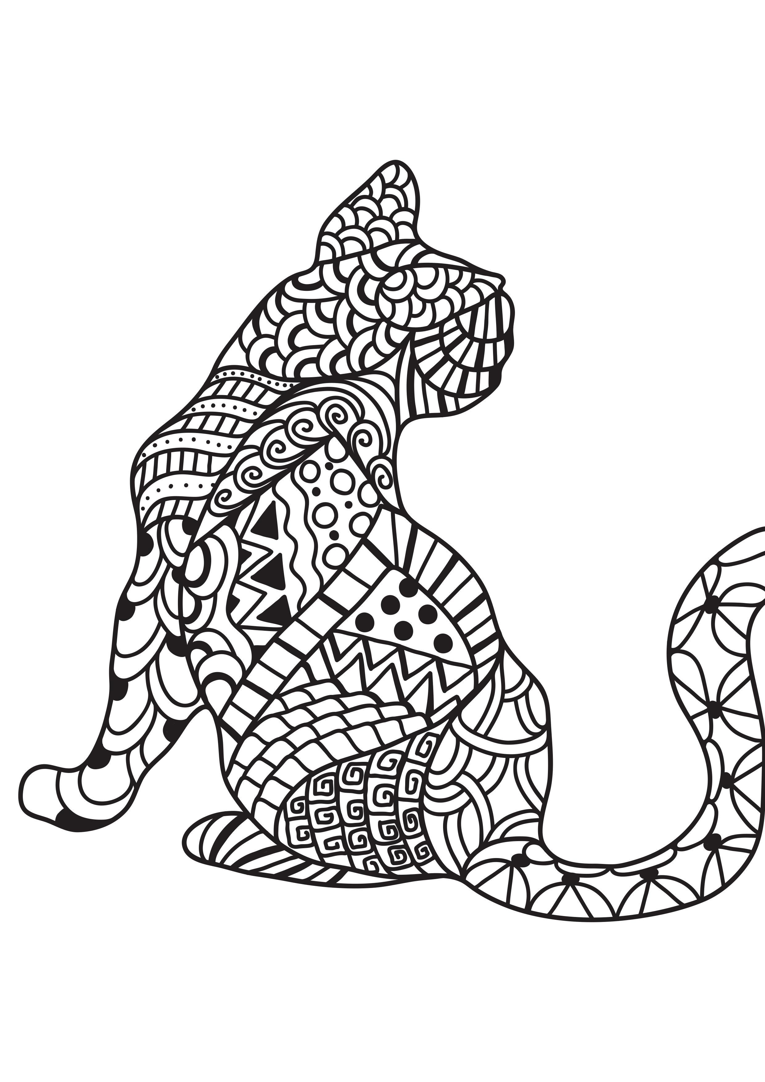 gato Dibujo para colorear gato
