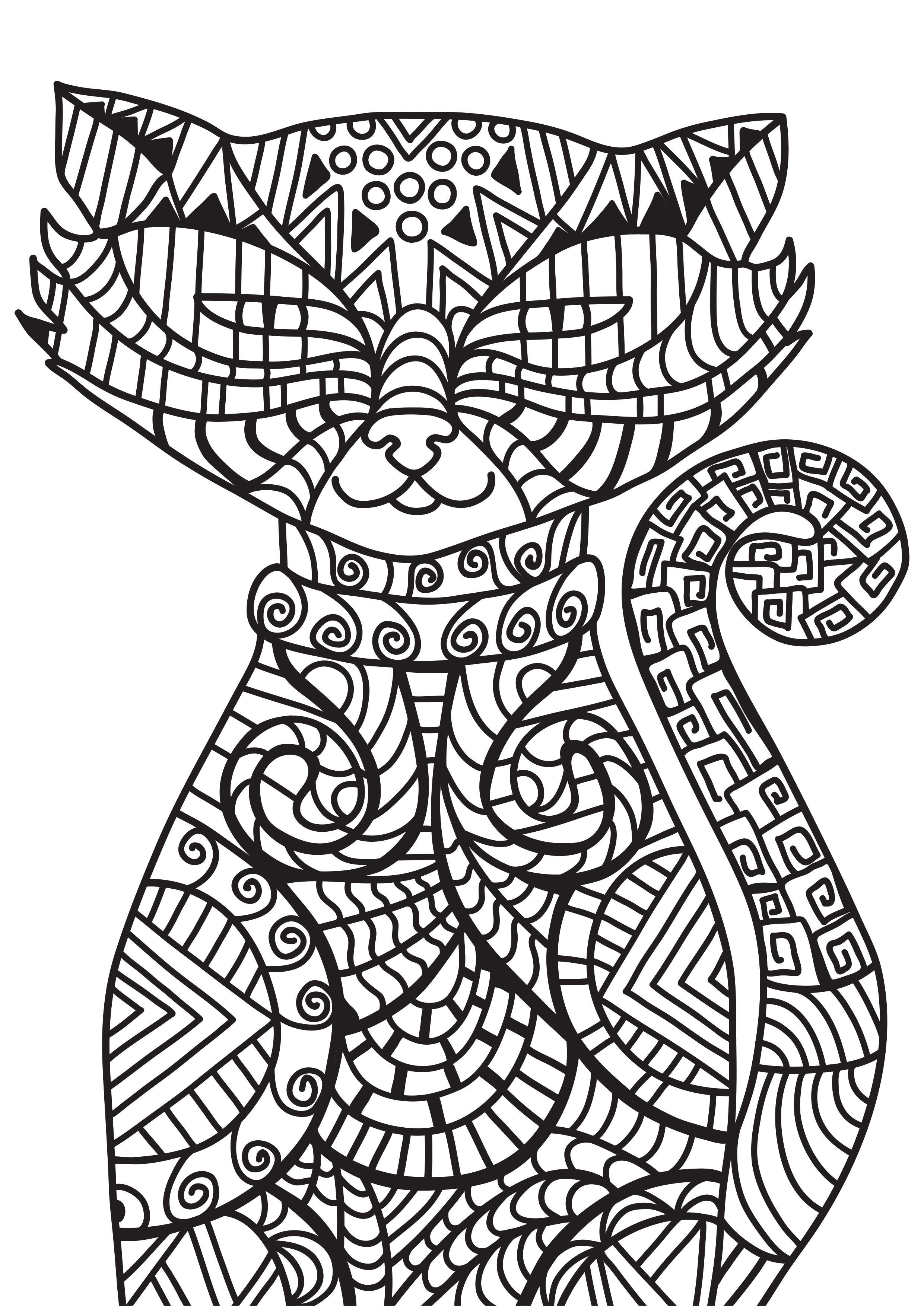 gato Dibujo para colorear gato