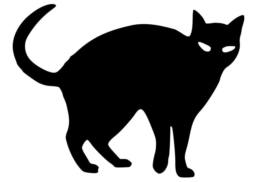 gato negro Dibujo para colorear gato negro