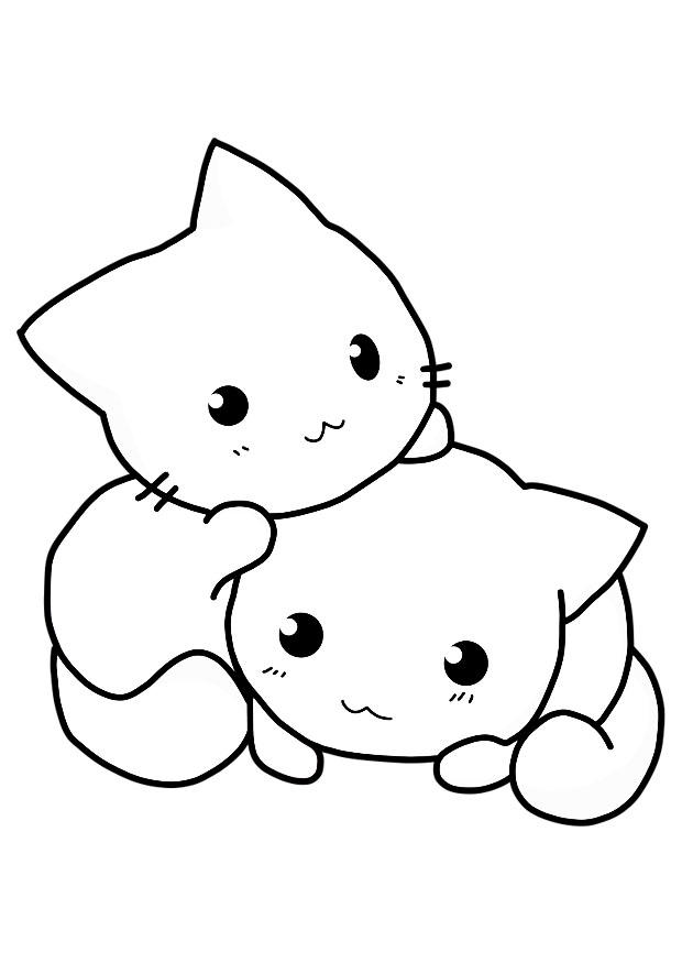 gatos Dibujo para colorear gatos