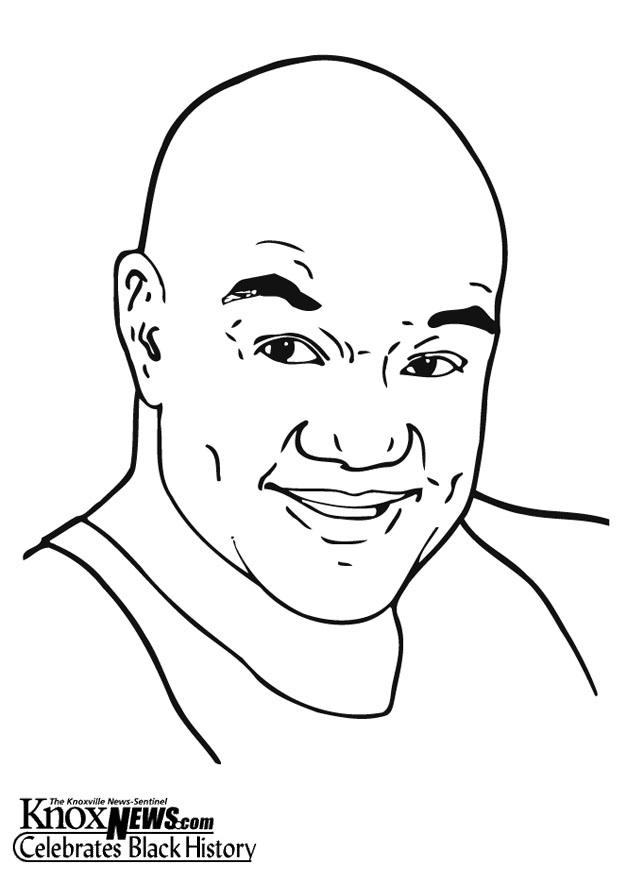 Dibujo para colorear george foreman