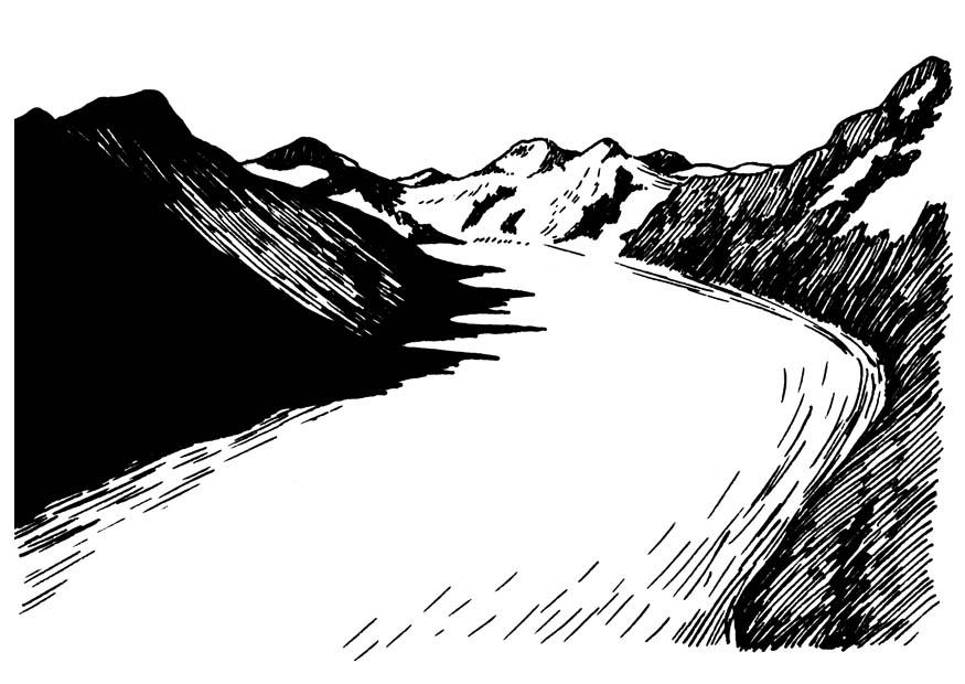 glaciar Dibujo para colorear glaciar