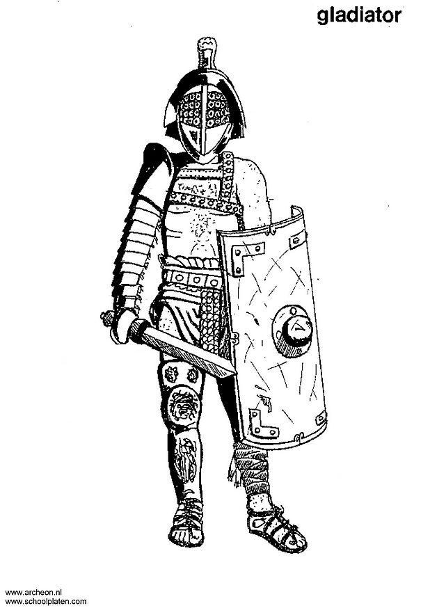 gladiador Dibujo para colorear gladiador
