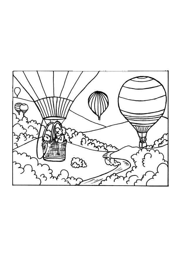 Dibujo para colorear globo