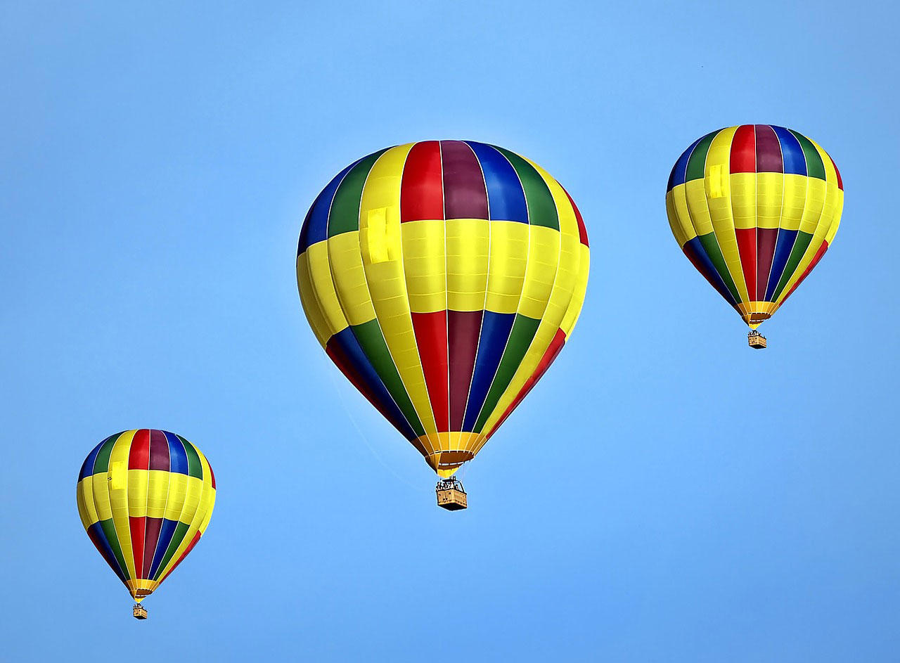 Dibujo para colorear globos aerostA¡ticos