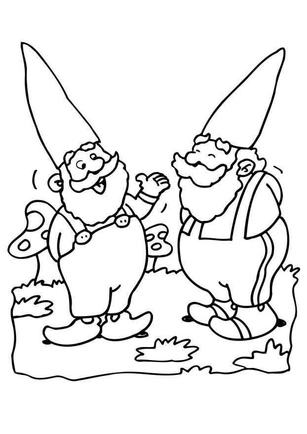 gnomos Dibujo para colorear gnomos