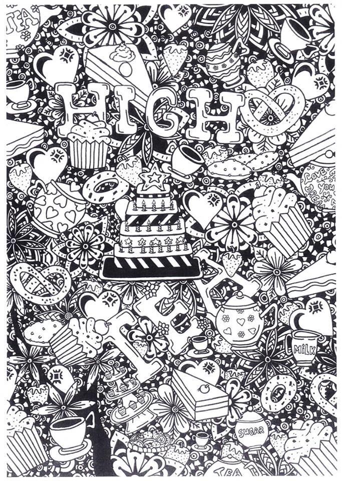golosinas Dibujo para colorear golosinas