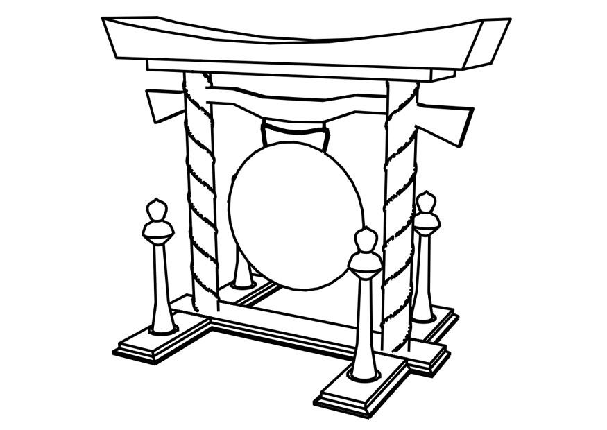 gong Dibujo para colorear gong
