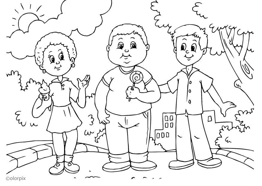 gordo Dibujo para colorear gordo