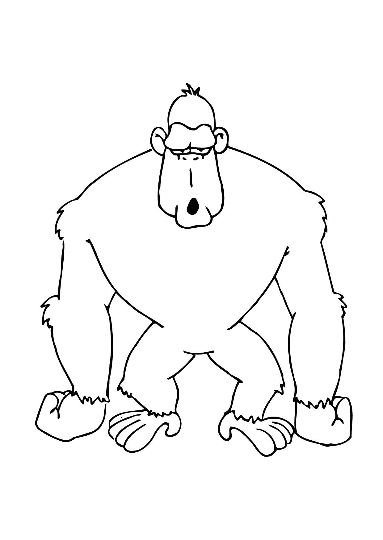 gorila Dibujo para colorear gorila