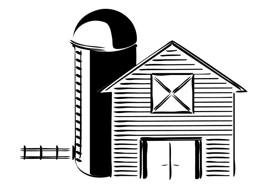 Dibujo para colorear granja