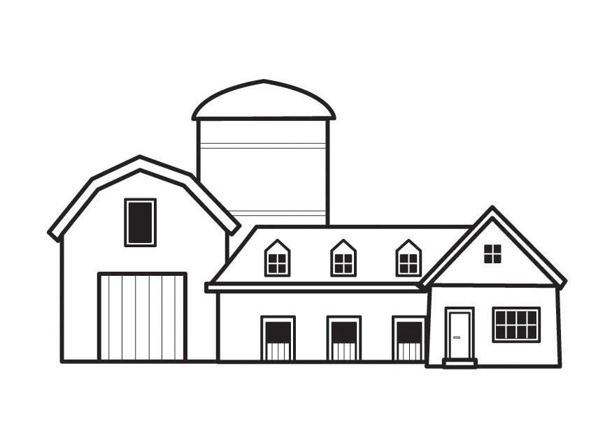 granja Dibujo para colorear granja