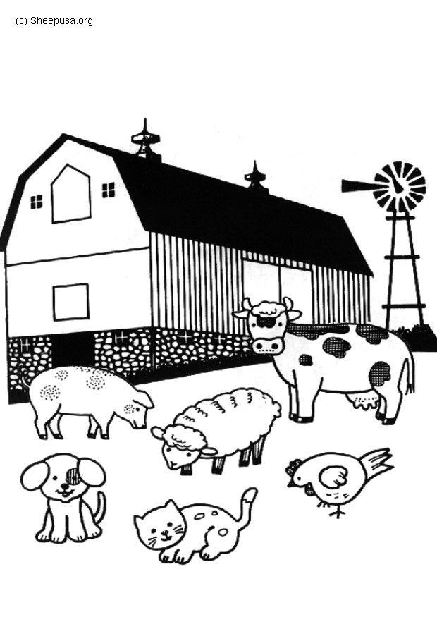 granja Dibujo para colorear granja