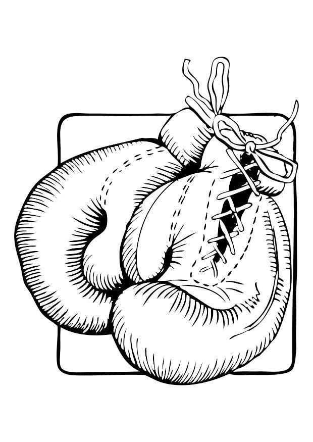 guantes de boxeo Dibujo para colorear guantes de boxeo