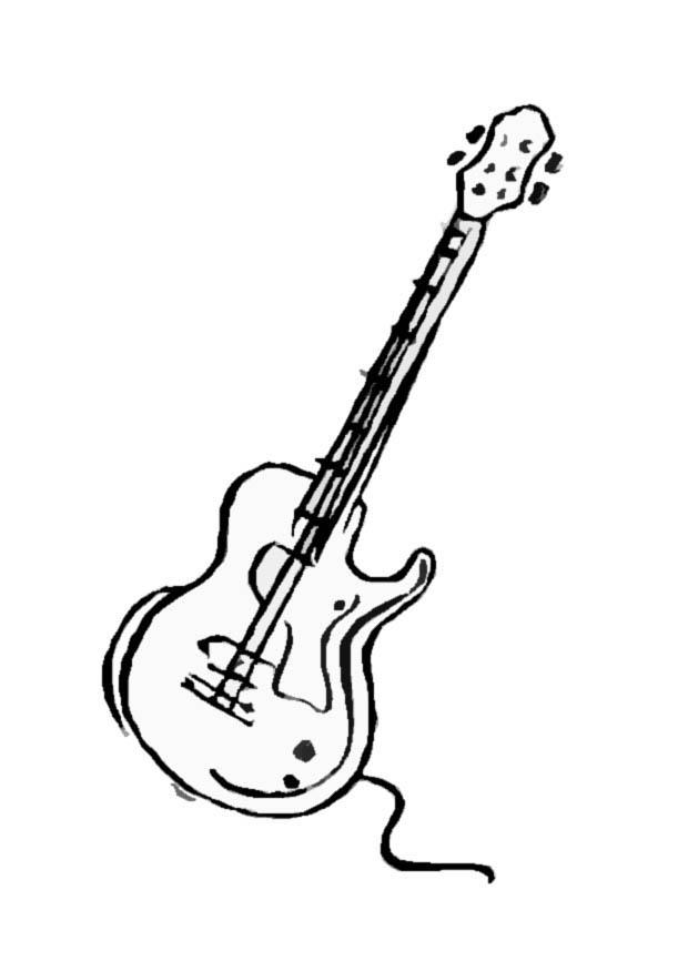 guitarra Dibujo para colorear guitarra