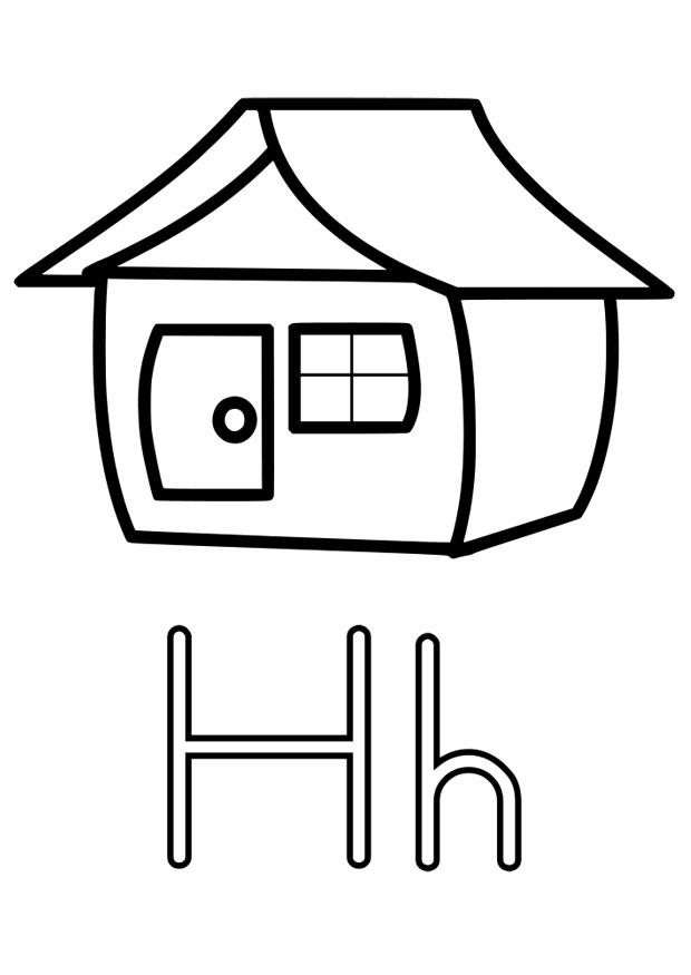 h Dibujo para colorear h