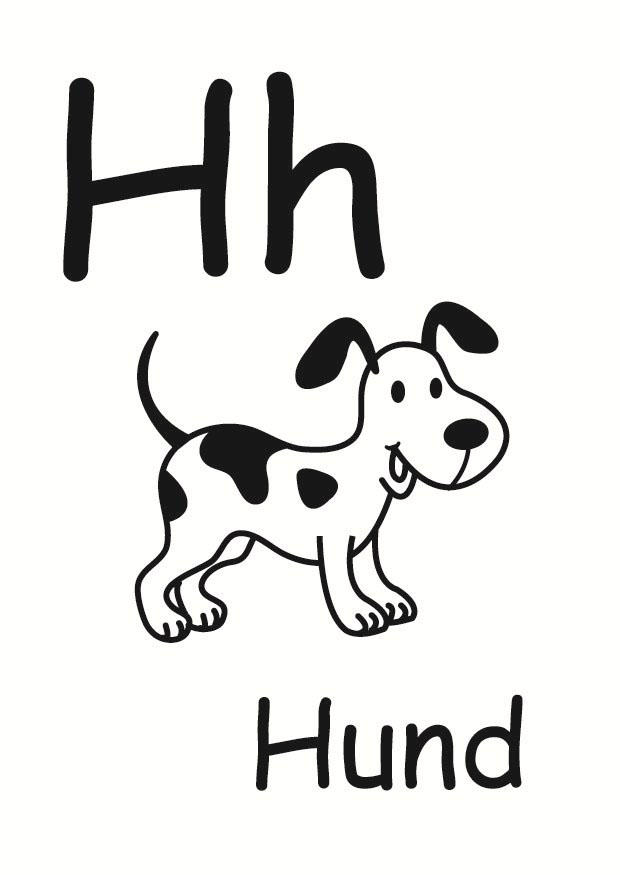 h Dibujo para colorear h