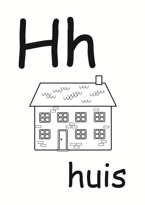 h Dibujo para colorear h