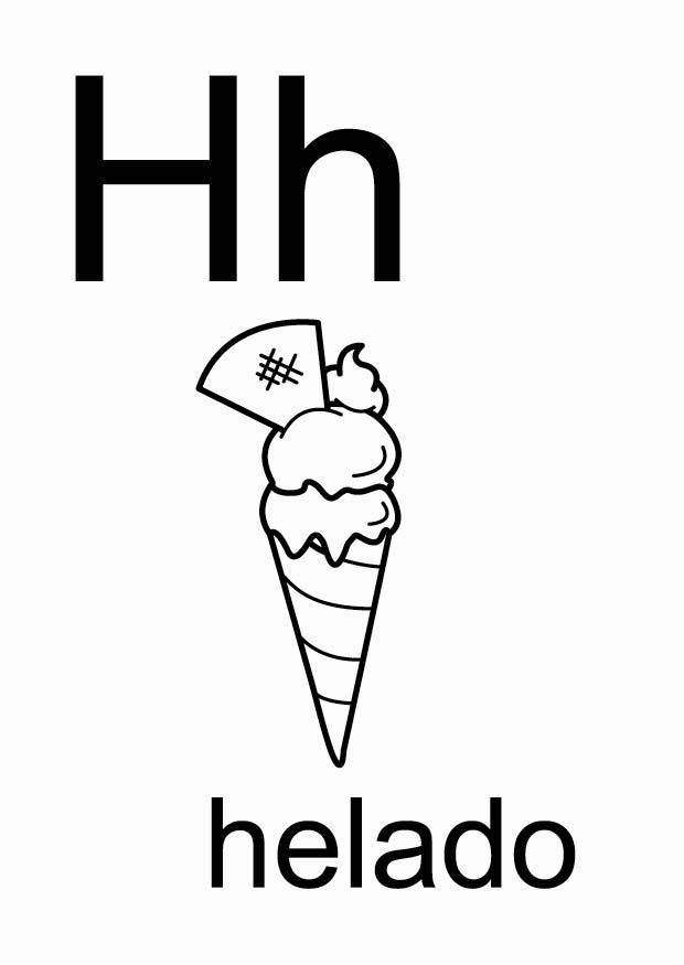 h Dibujo para colorear h