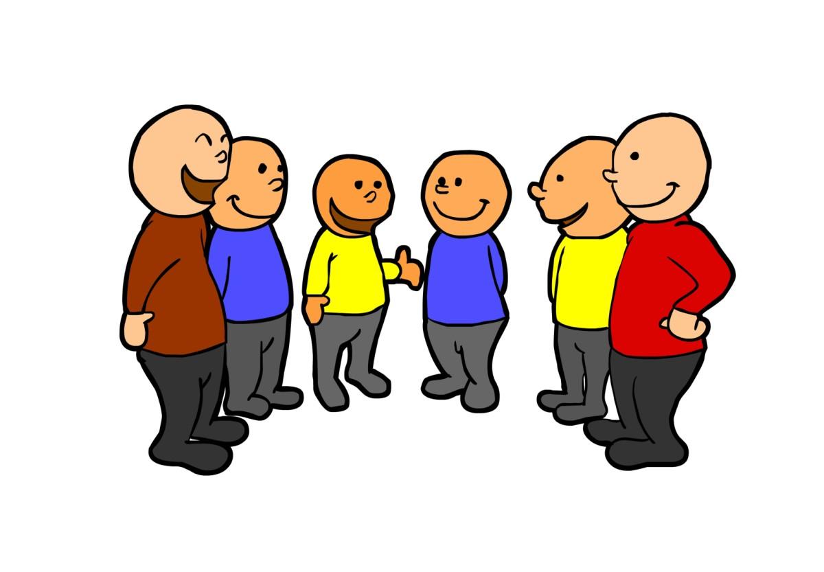 Imagen hablar en grupo