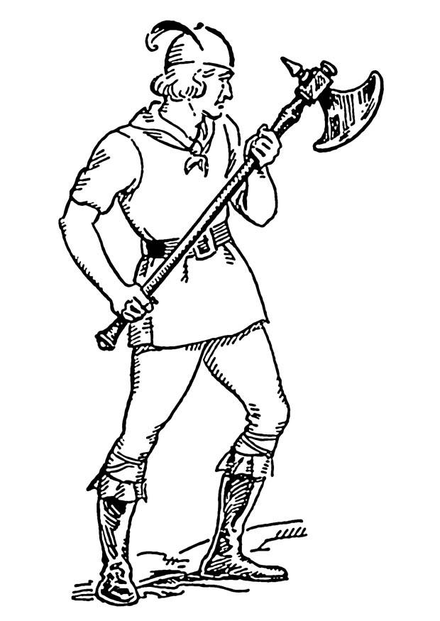 hacha de guerra Dibujo para colorear hacha de guerra