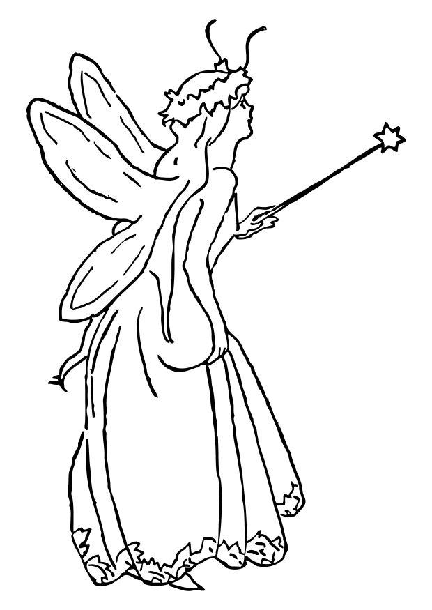 hada Dibujo para colorear hada