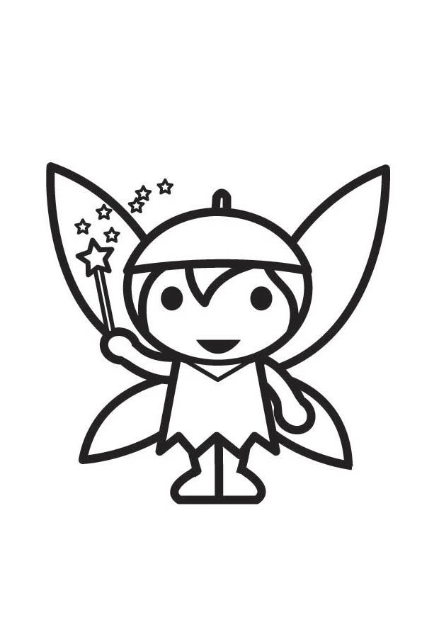 hada - elfo Dibujo para colorear hada - elfo