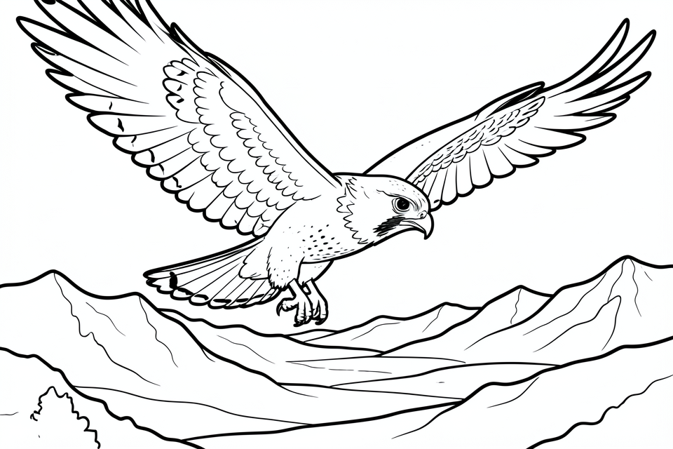 halcA³n Dibujo para colorear halcA³n